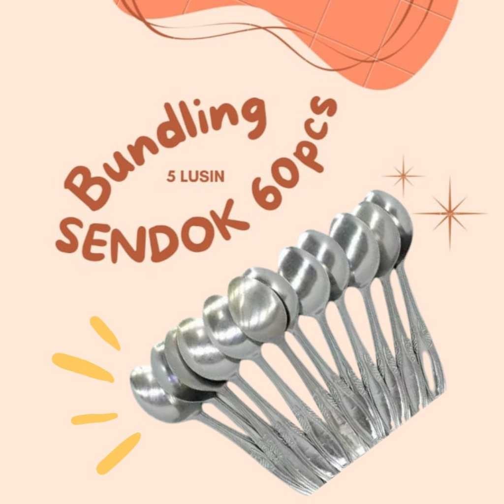 Sendok 5Lusin 60 pcs / Paket Bundling Sendok 4lusin & Garpu 2lusin / Paket Sendok Garpu 6lusin / Sen