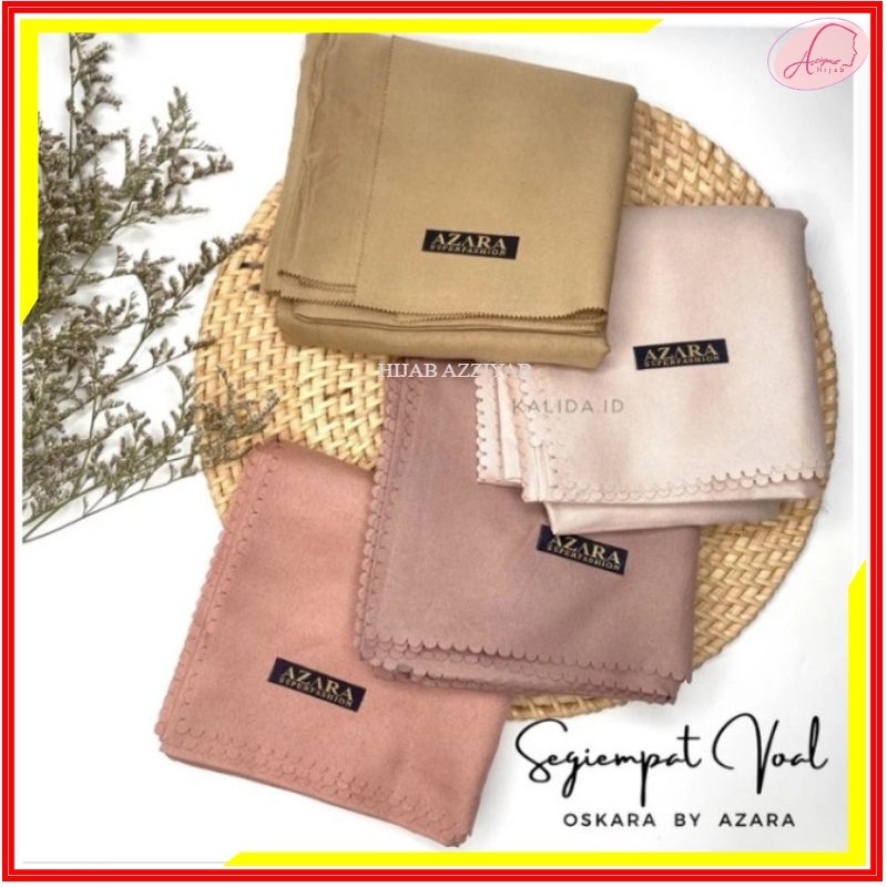 Hijab Azara Scarf Oskara Laser Cut / Jilbab Segi Empat Oscara Voal Miracle