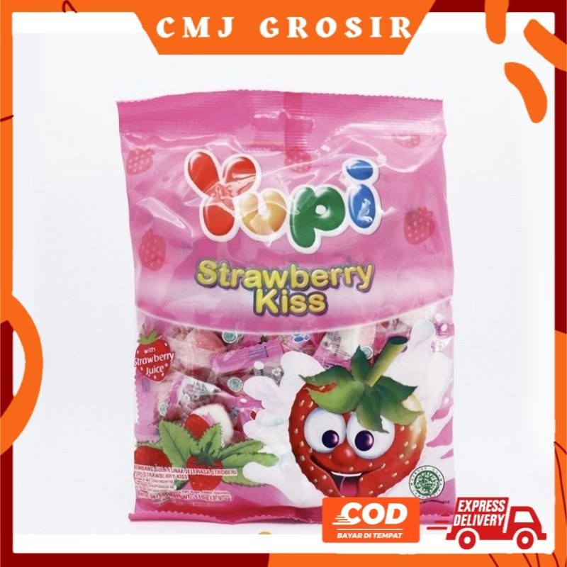 

[PROMO!!] Yupi Strawberry Kiss 1 pak 120gr - Yupi Strawberry Kiss Sak