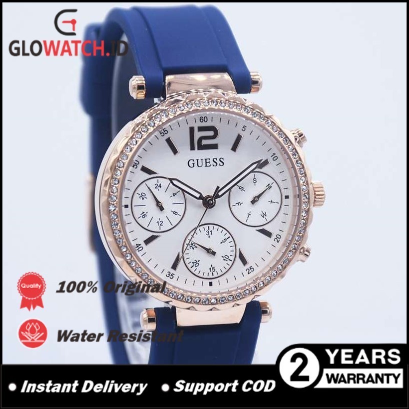 Jam Tangan Wanita Guess GW0113L3 Blue SOLSTICE Original (Garansi 2 tahun) / Support COD  [100% Authe