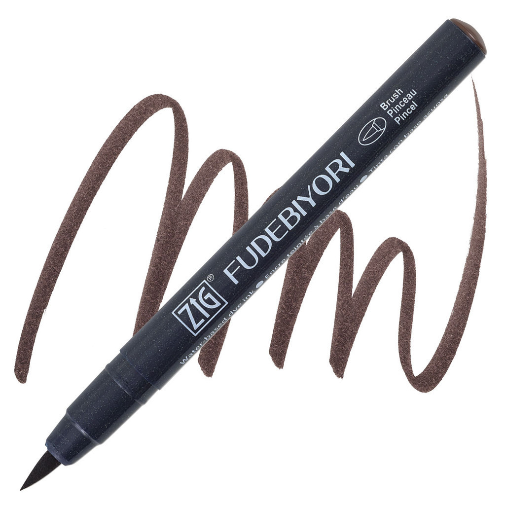 

Kuretake Zig Fudebiyori Brush Pen 062 DARK BROWN