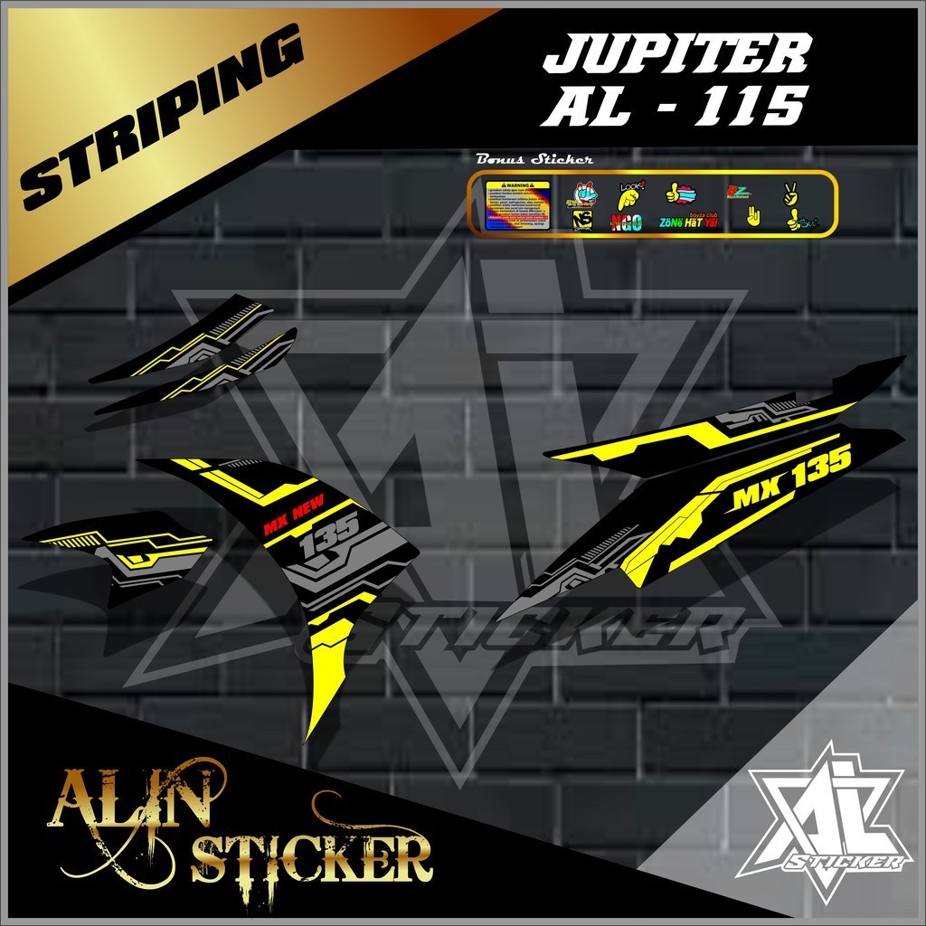 115 (Cod) Striping Yamaha Jupiter MX New 135 - Striping Variasi Jupiter MX New 135 Semi Full
