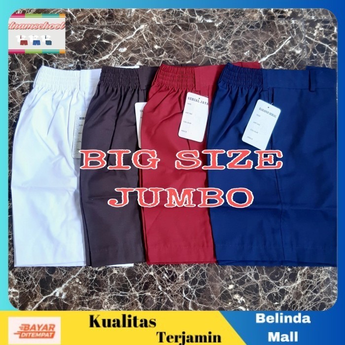 

⭐KUALITAS TERBAIK⭐ celana pendek jumbo sd/smp pinggang karet seragam sekolah Putih, 14 Terlaris