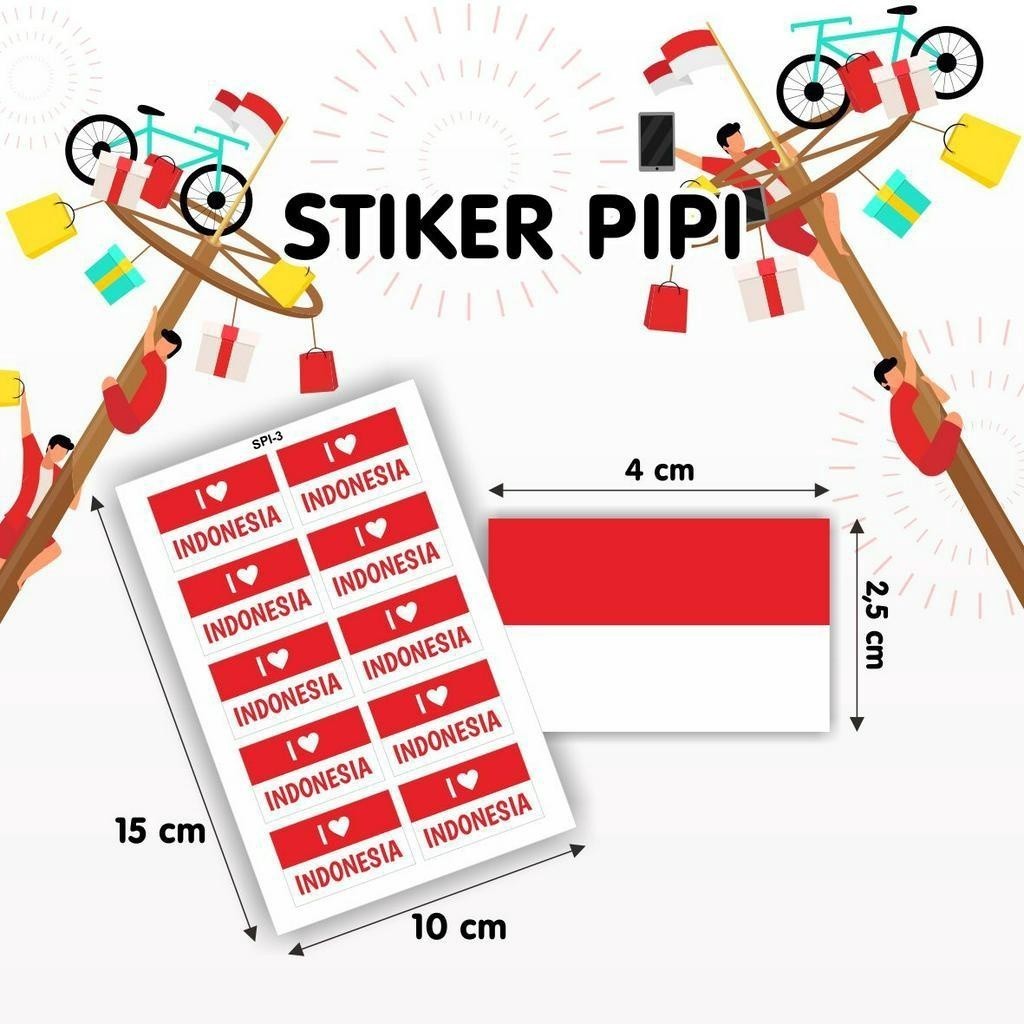 

Tempelan Pipi Bendera - Sticker Pipi Merah Putih - indonesia 17 agustus