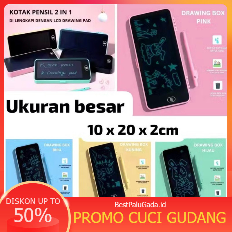 

KPC-Kotak Pensil Case Besar Lcd Writing Drawing Box Case Ukuran Besar Pencil Drawing Pad Edukasi 2in1