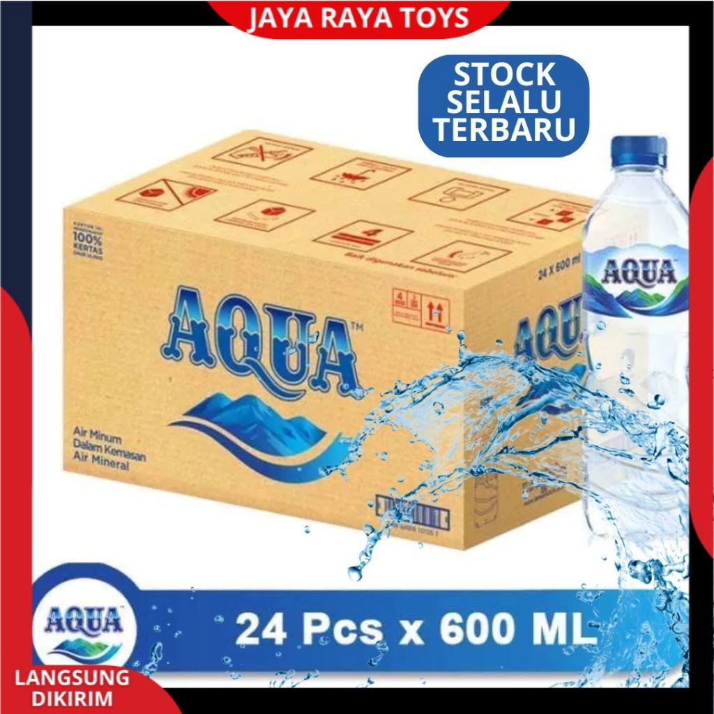 

PROMO Air Minerale AQUA Botol 600 ML / Isi 24 Botol Per DUS PER KARTON