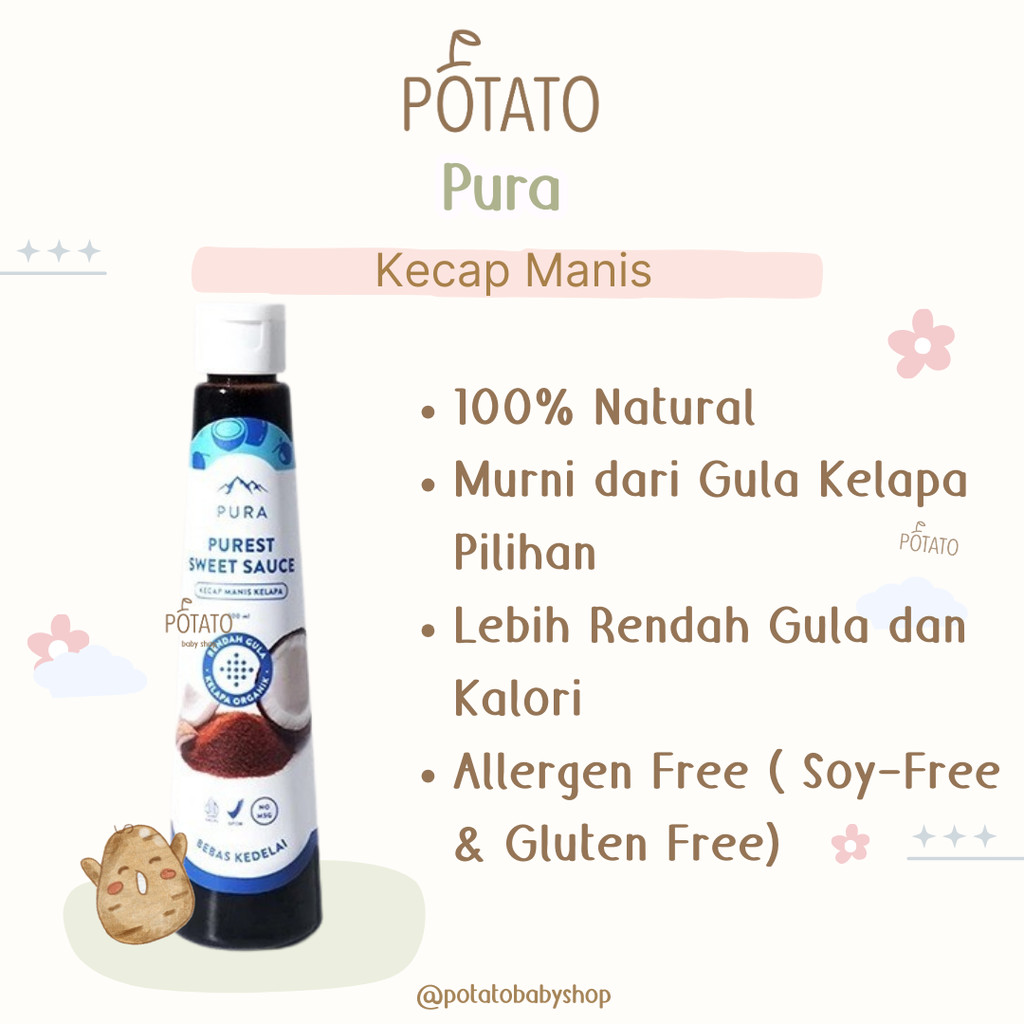 

Pura Kecap Manis (200ml) - Purest Sweet Sauce - Rendah Gula - Organik - Rendah Kalori - Kecap Manis Kelapa - Kecap Manis MPASI Anak