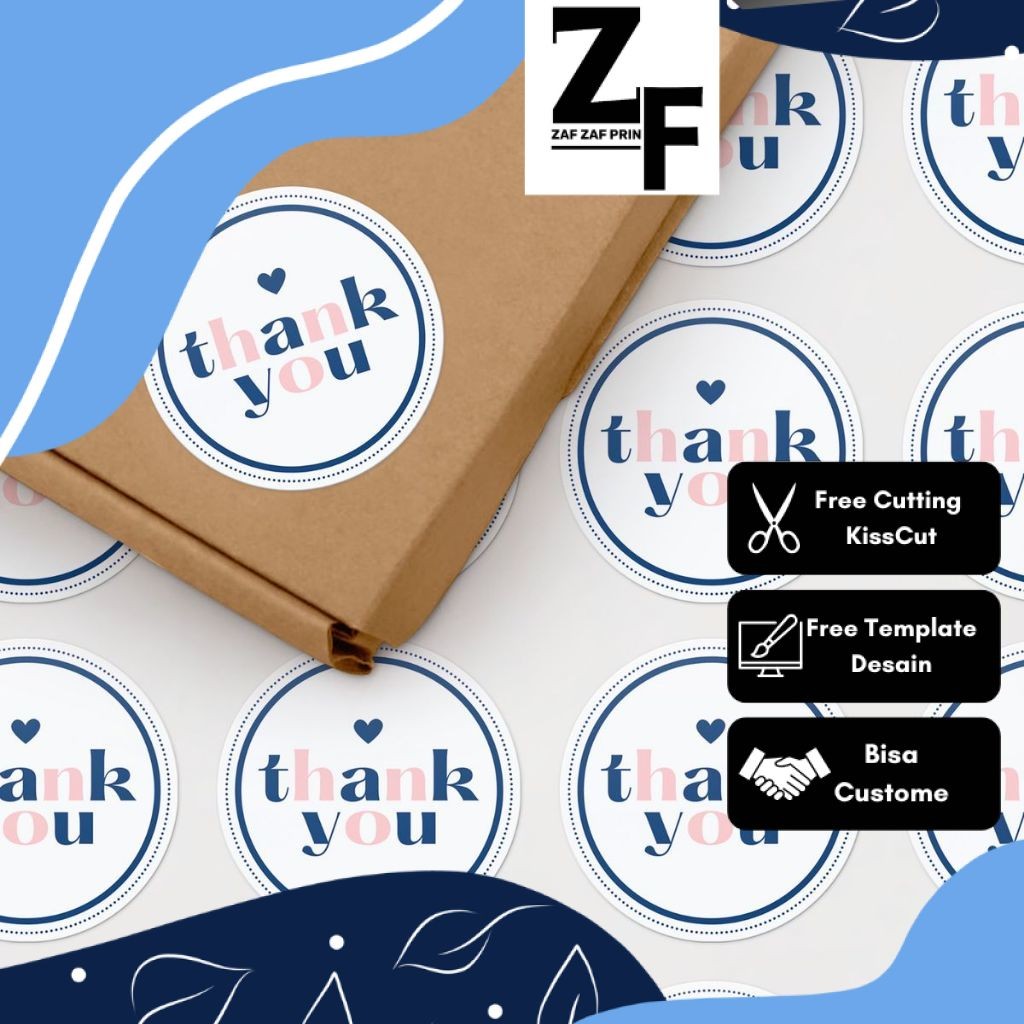 

ZAF SBV 8-15 Print Stiker Vinyl Atau Transparan Cetak Sticker Bulat Label Makanan Minuman