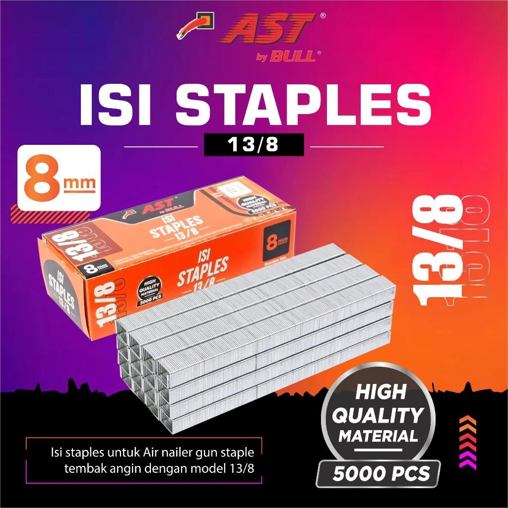 

Isi Staples AST 13/8MM ORANGE/Isi straples Tembak AST Berkualitas