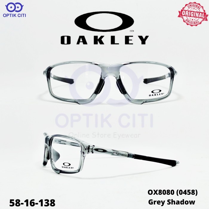 Frame Kacamata Pria Oakley Crosslink Zero (A) OX 8080 Original - Polished Grey Shadow
