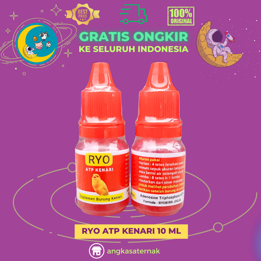 RYO ATP KENARI 10 ML - Suplemen ATP Vitamin Burung Kenari Energi Lebih Maksimal.