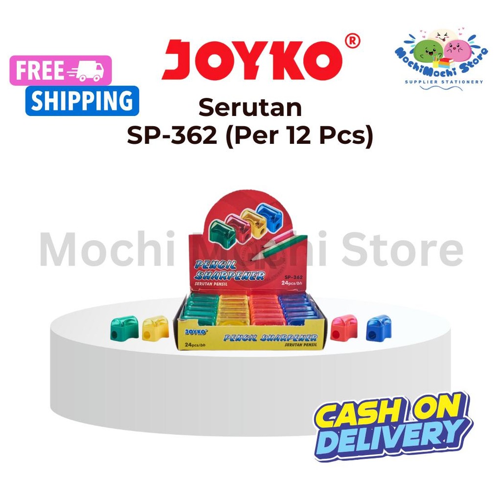 

PER 12 PCS Serutan Joyko SP-362 | Rautan | Sharperner | Serutan Pensil | Pencil Sharpener