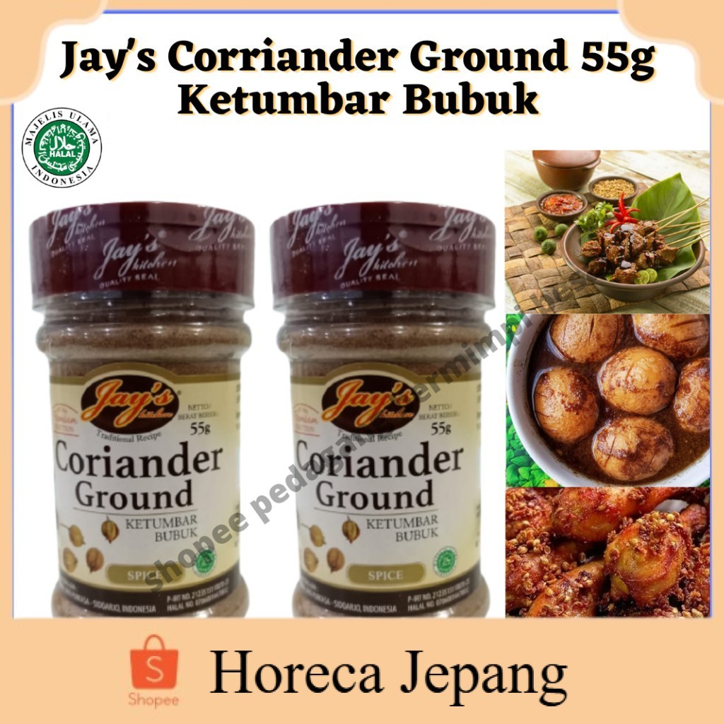 

Jay's Corriander Ground 55g/ Bumbu Ketumbar/ Bumbu Dapur Rempah/ Ketumbar Bubuk/ Jays