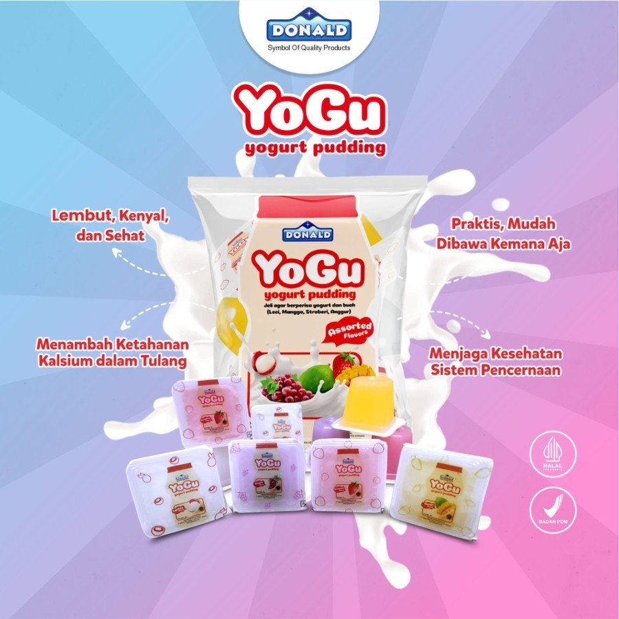 

[ DONALD ] YOGU YOGURT PUDDING YOGU PUDDING ANEKA RASA KEMASAN EKONOMIS