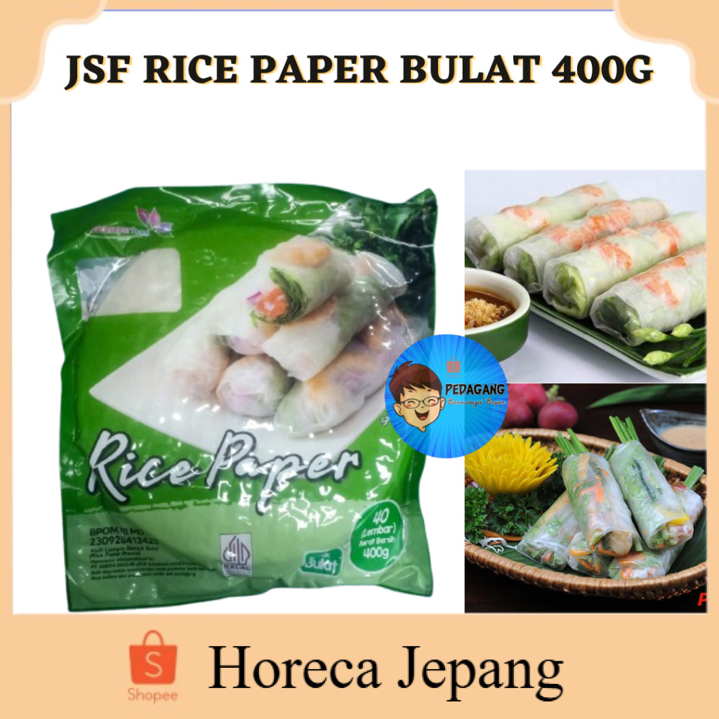 

JSF RICE PAPER BULAT 400G/ Rice Paper Vietnam Kulit Lumpia 400g/ BANH TRANG BULAT / JSF RIC PAPER BULAT