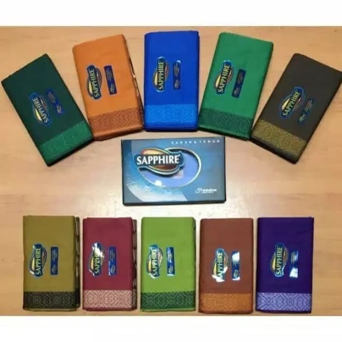 "R.V.Shop" -  PROMO Sarung Shappire Dewasa Muslim polos Warna Saphire sapire - Orange