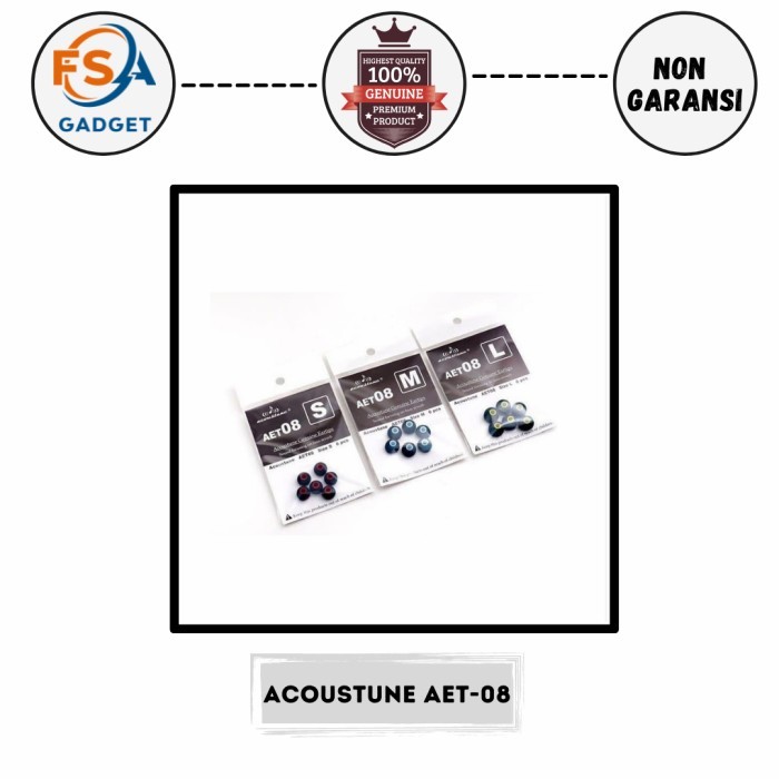 "R.V.Shop" - TERBARU Acoustune AET08 Earphone Tips Original - L