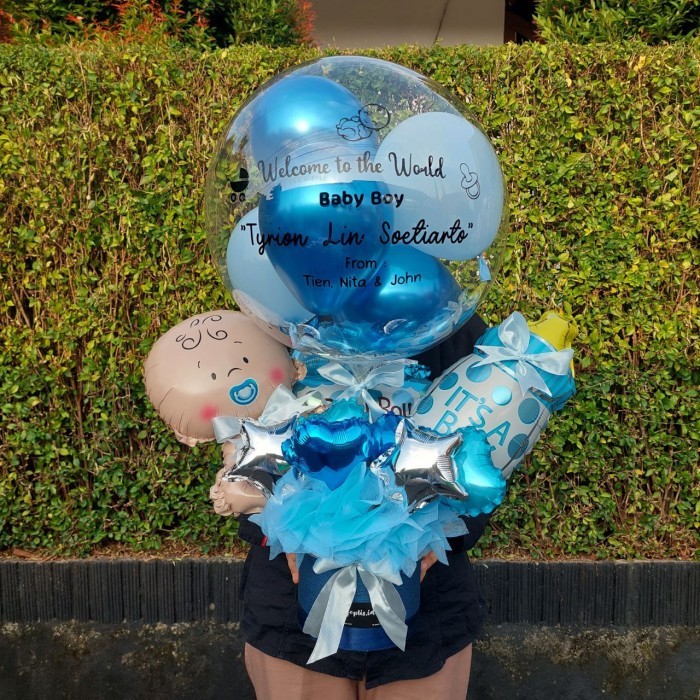 [[New Collection]] Buket Balon Foil Baby Born - tjeplis.id - Baby Boy