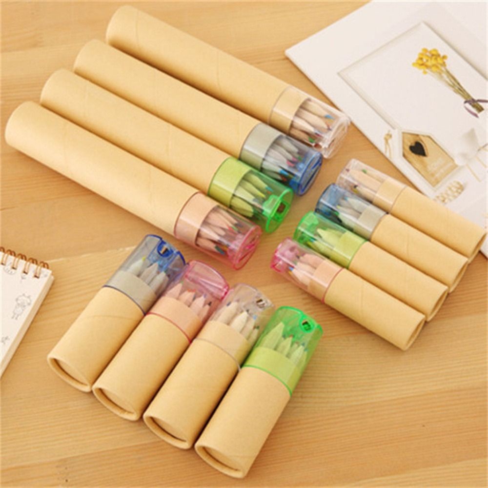

Professional 12 Color Pencil Crayon for Child Kawaii School Supplies Stationery Batch Barreled Oily Colored Pencil Art Tool