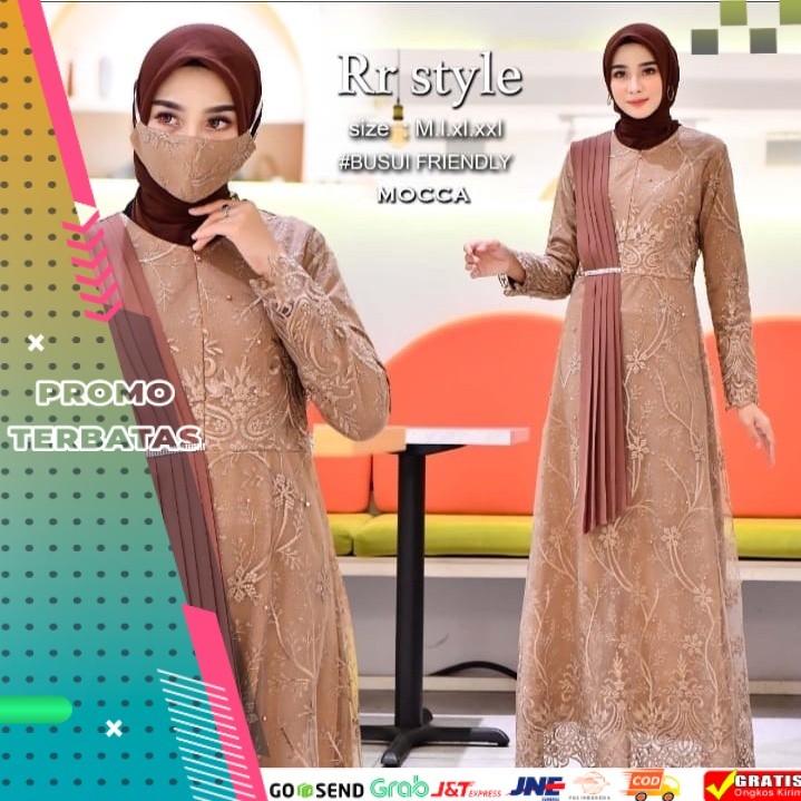 COD √ GAMIS TILE MODERN SELENDANG -  DRESS KEBAYA - GAMIS KEBAYA MODERN - BAJU KEBAYA - KEBAYA WISUD