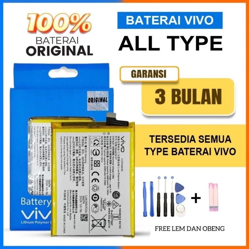 BATRE BATERAI BATTERY VIV0 ALL TYPE Y3 Y12 Y12i Y15 2019 Y17 2019 Z1 Pro Y20 Y20S Y20i Y12S Y33S Y21