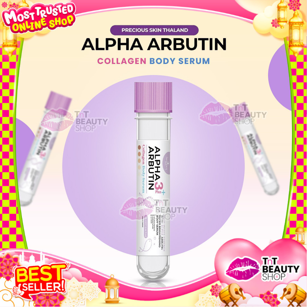 Precious Skin Thailand Alpha Arbutin 3Plus 10x Whitening Booster Collagen Body Serum Ampule 45ml  | 