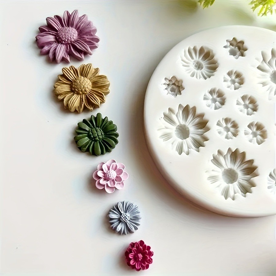 

1pc Flower Silicone Mould Bouquet Polymer Clay Flower Casting Mold For DIY Earring Pendants Making Polymer Clay Craft Moulds DIY