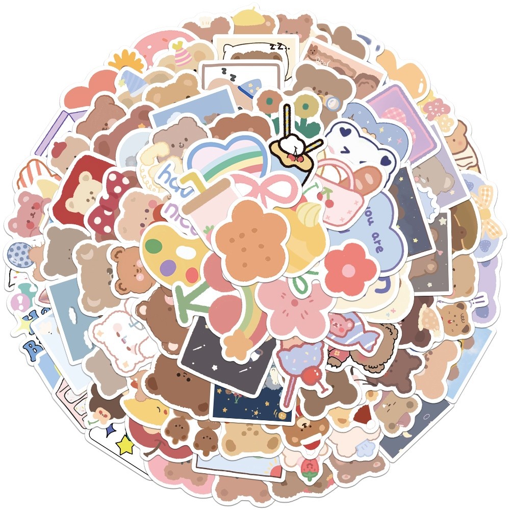 

Sticker Pack Motif Lucu Beruang Korea Lucu Dan Kekanak-kanakan Stiker Untuk Buku Tempel/buku Harian/hp/dekorasi Laptop/sticker