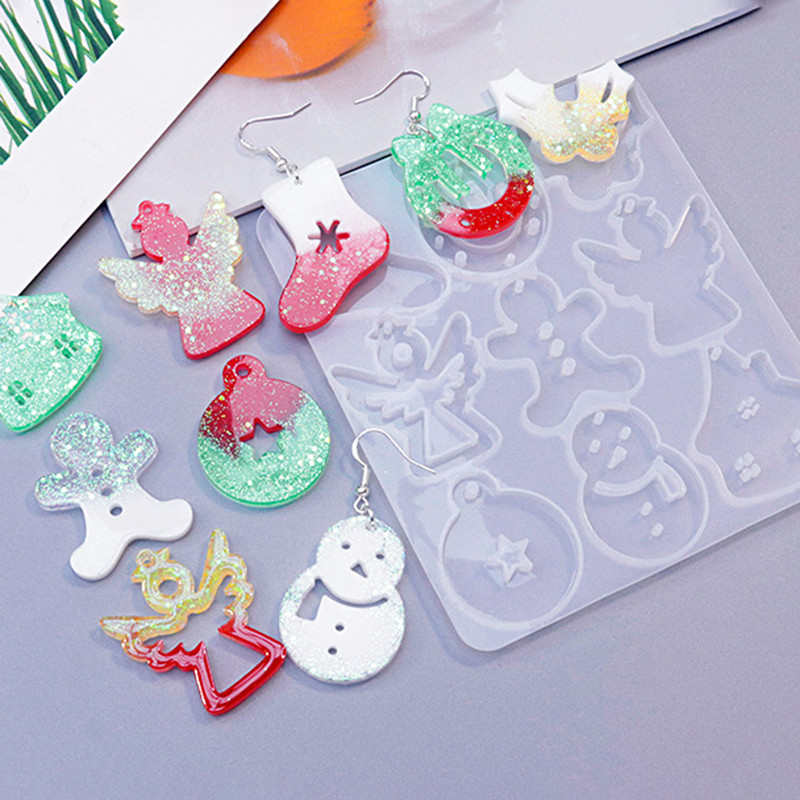 

New DIY Earring Pendant Casting Silicone Mold Epoxy Resin Mold Jewelry Making Earring Keychain Mould Charms Craft Tool