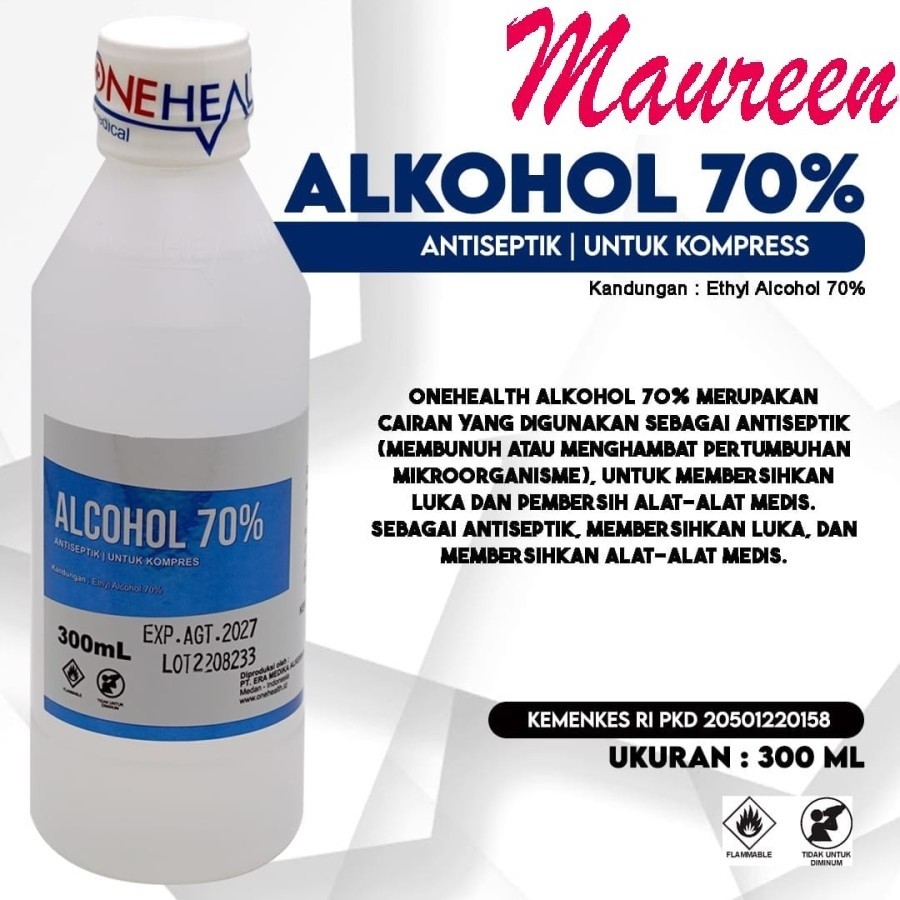[COD] Alkohol 70 % 300ml ONEHEALTH Alcohol 70% 300 ml