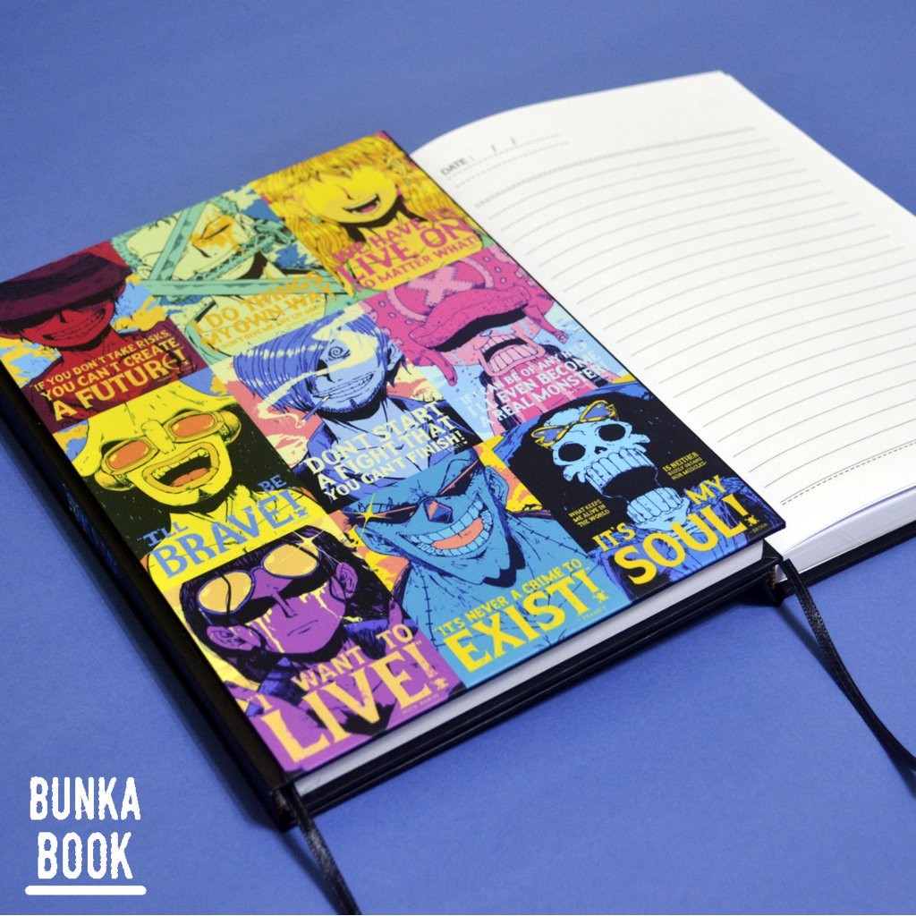 

Note Book Hardcover Anime One Piece SHP Crew Ukuran A5 Jurnal Agenda Planner Notebook Gift Couple