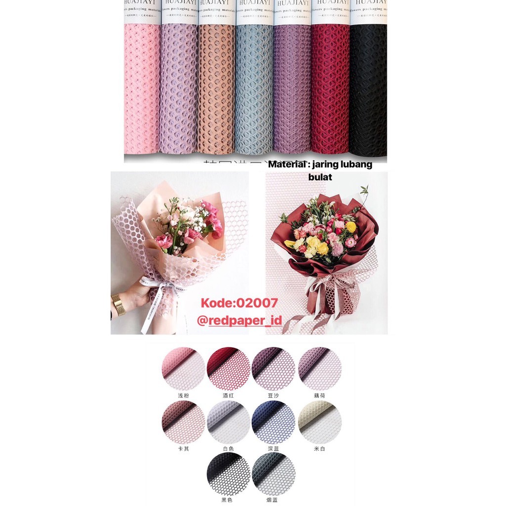 

Flower Wrapping roll / Korean nett roll / kertas jaring bungkus bunga buket cellophane murah grosir