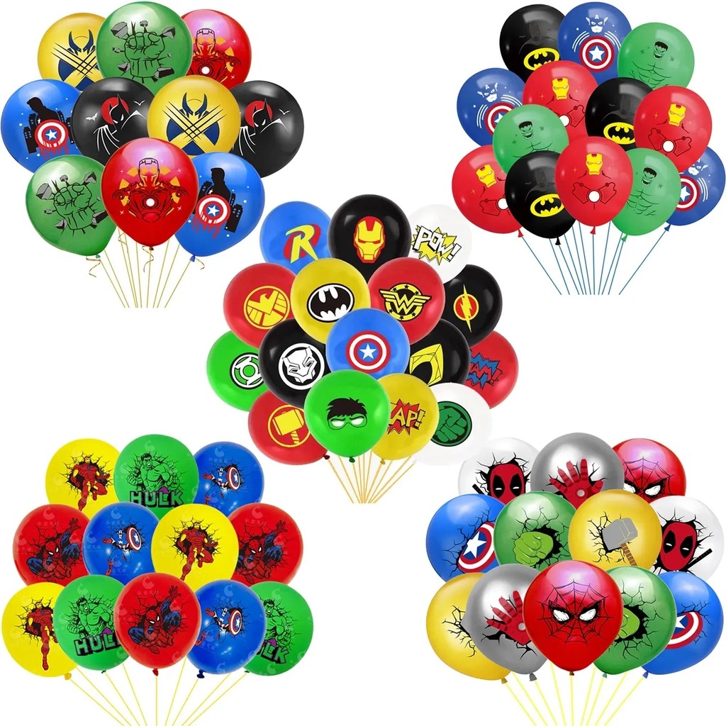 

Disney Super Hero Ballons 12inch Spiderman Iron Man Hulk Captain America Latex Balloons Birthday Party Decoration Avenger Balons