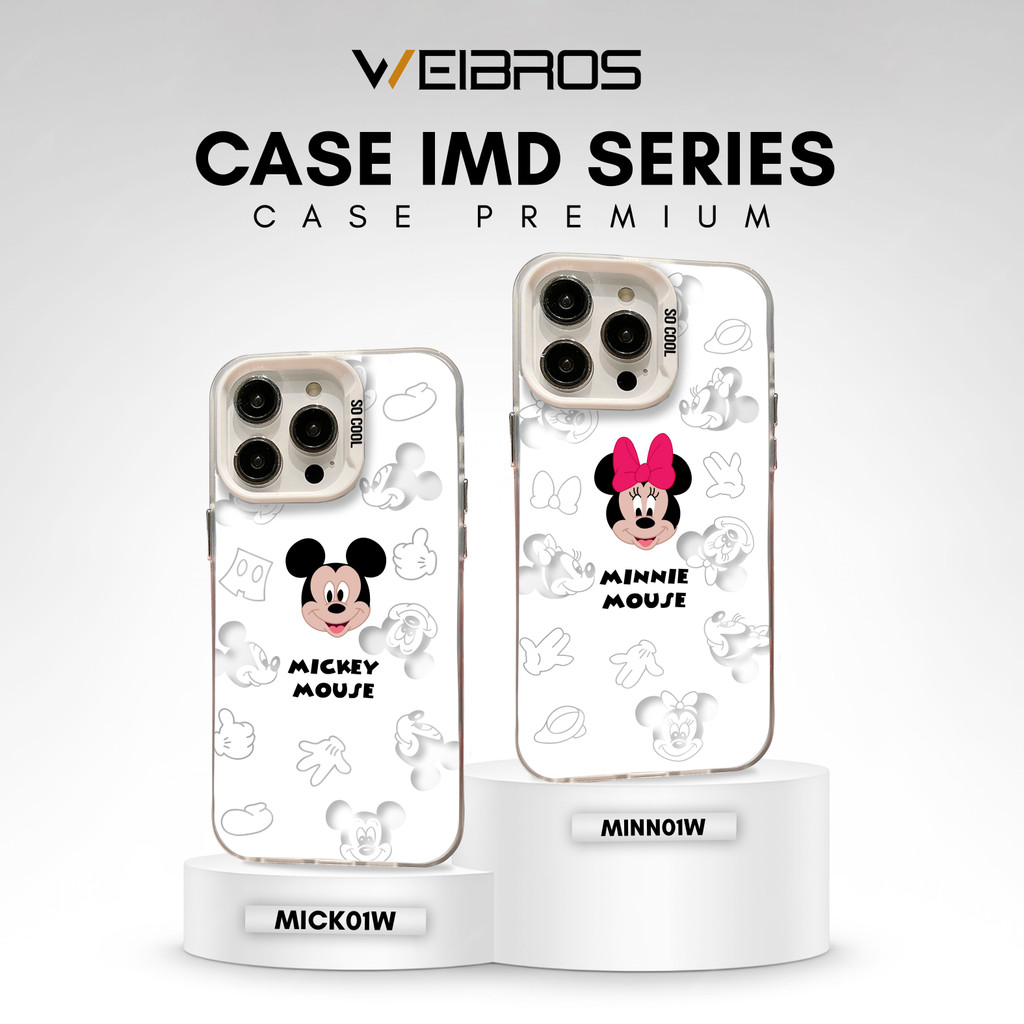 WEIBROS CASE ITEL A50 A60S A80 P55 NFC P65 S23 S25 ULTRA VISION 1 PLUS CASING IMD MICKEY MINNIE MOUS