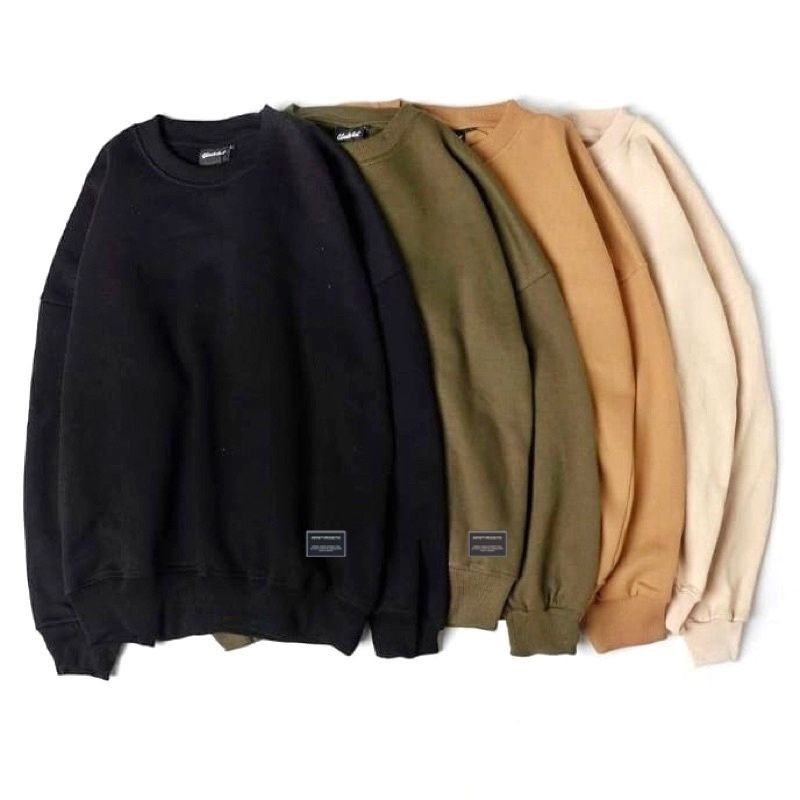 SWEATER POLOS UKURAN OVERSIZE S-5XL | CREWNECK PREMIUM POLOS UNISEX PRIA