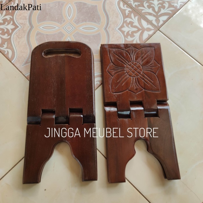 Meja Lipat Kayu Meja Rekal Al Qur'an Rehal Meja Lipat Meja Ngaji LZN7