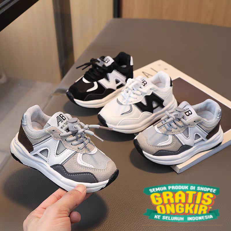 LVRKids FREE BOX SIZE 22-36 Sepatu Sneakers Sport Anak Laki-Laki Sepatu Olahraga Anak Cowok Bahan Pu