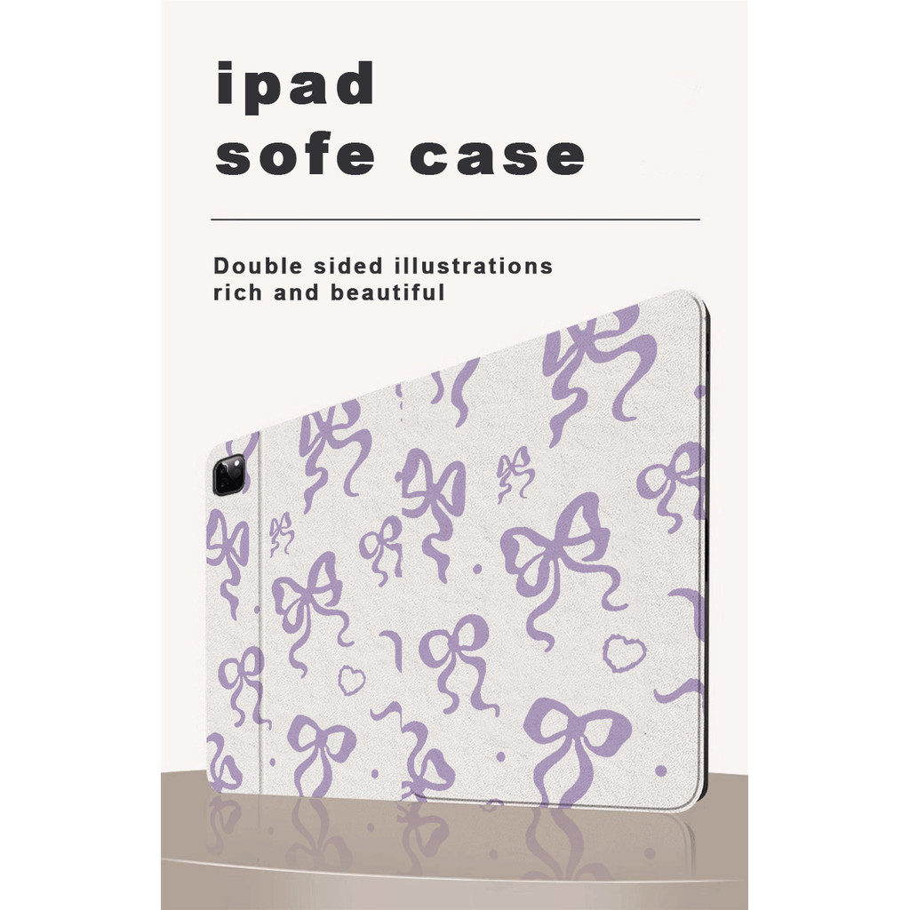 Busur ungu sederhana Case tablet iPad Mini 4 Mini 5 7,9”Mini 6 Mini 7 8,3” Air 1 2 9,7”4 5 10,9" Pro