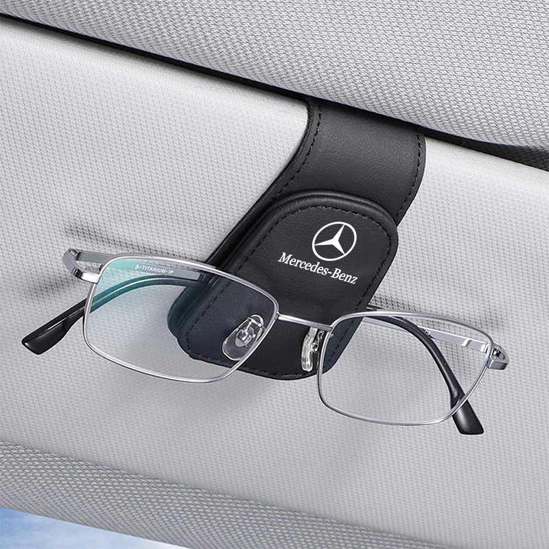 Car Glasses Sun Visor Box Auto Sunglasses Clip Card Accessories For Mercedes Benz AMG W203 W206 W220