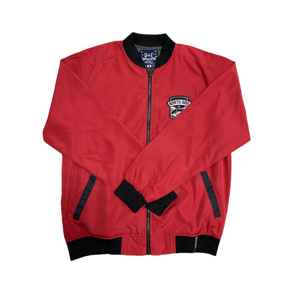 d&f Jaket Bomber Parasut-Merah