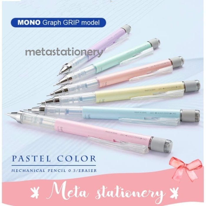 

[New]Promo Pensil Mekanik Tombow Mono Graph Pastel color 0.5mm - Ice Blue