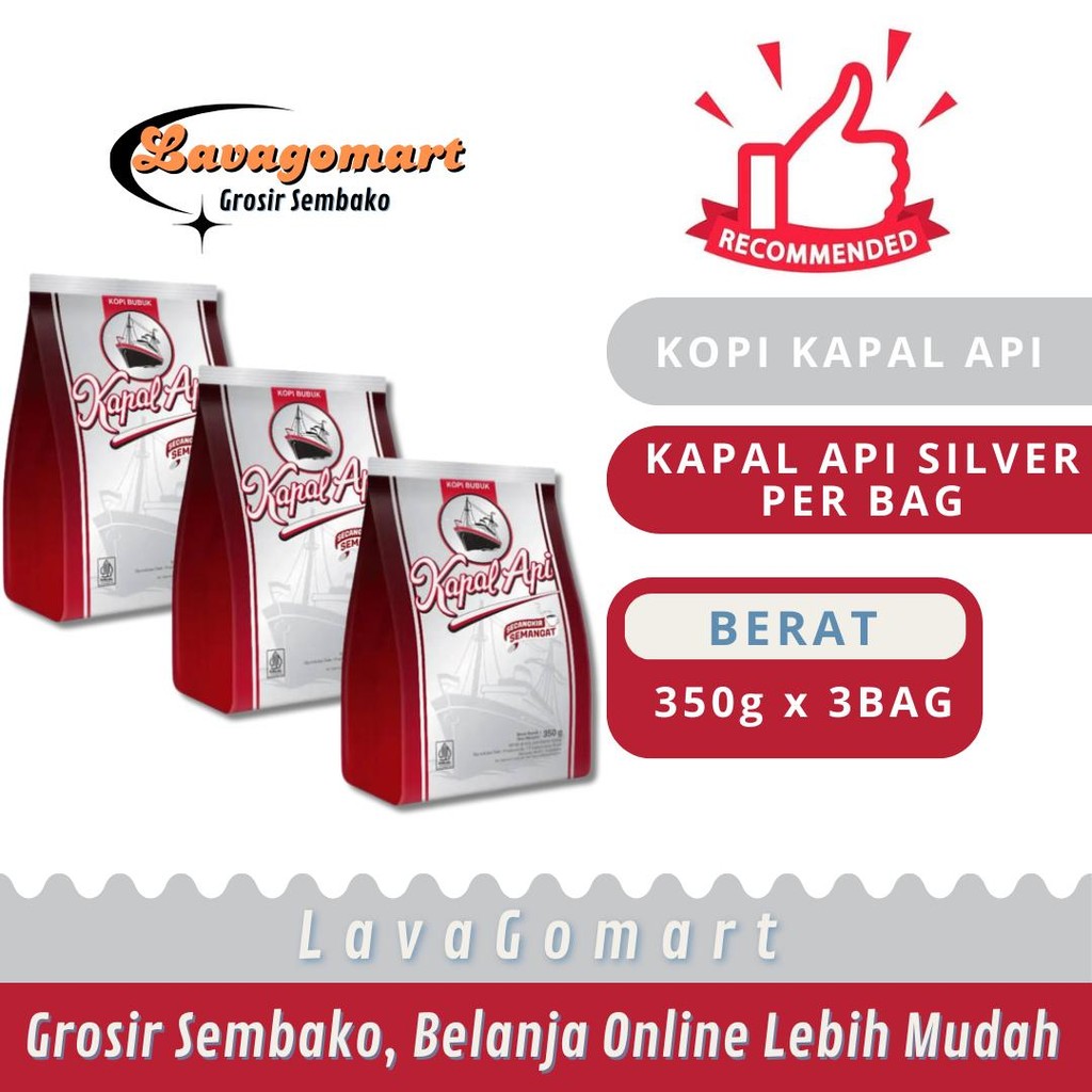 

KAPAL API KOPI BUBUK PCK 380/350g - 3 PCS - LAVAGOMART - BANDUNG