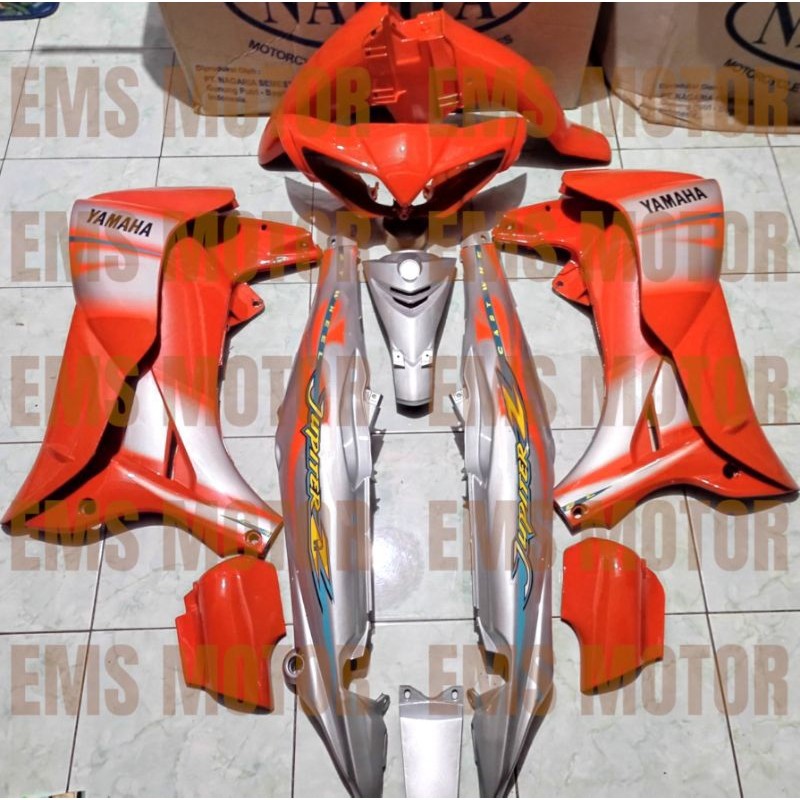 termurah Cover Full Set Body Halus Yamaha Jupiter Z New Burhan Warna Oren Silver berkualitas