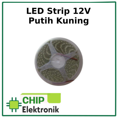 LED Strip 12V 5050 LED SMD Menyala Putih Kuning Warm White