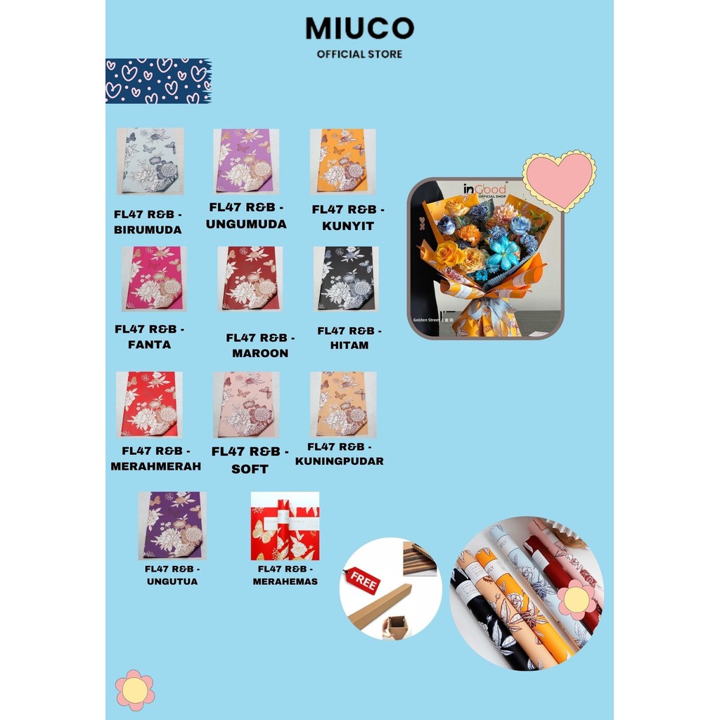 

Zenith - FL47 R&B Kertas Bunga Paper Buket Motif Cellophane
