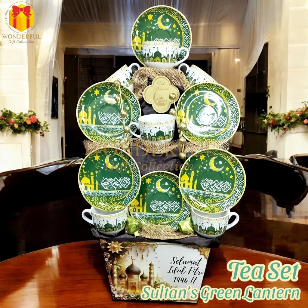 

Souvenir Hampers Parsel Sultan’s Green Lantern Tea Set Lebaran/Ramadhan/Idul Fitri - RMD-PAR-TS-SGL