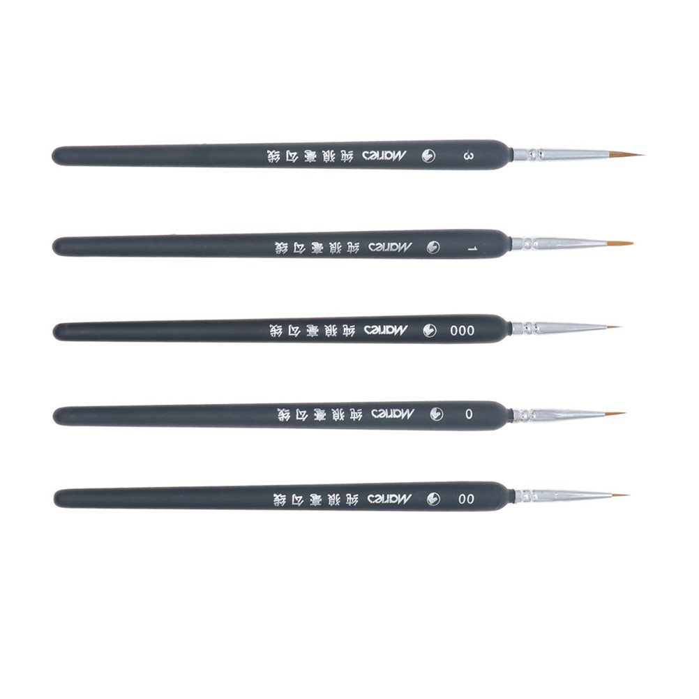 

1 Set of 10pcs Wolf Hair Tip Professional Detail Paint Brush Fine Detailing Painting Drawing detail paint brush set