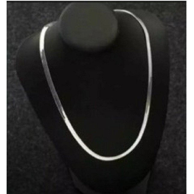 Kalung Titanium /Kalung Belut Pria/Kalung Titanium Pria/Kalung Pria - Silver, 60