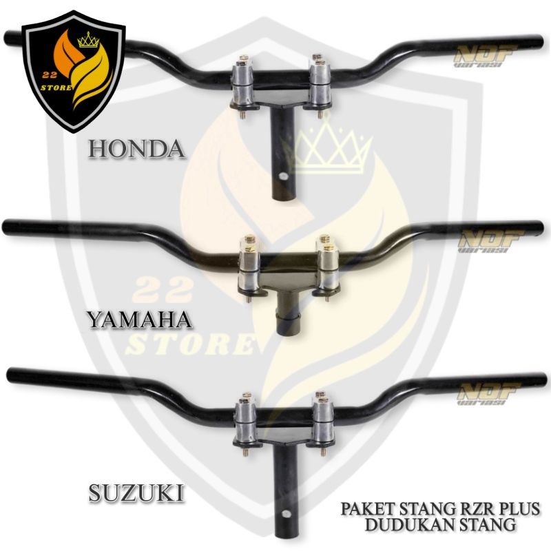 STANG RZR PLUS DUDUKAN STANG UNIVERSAL HONDA YAMAHA SUZUKI MATIC BEBEK PAKET LENGKAP SATU SET SETANG