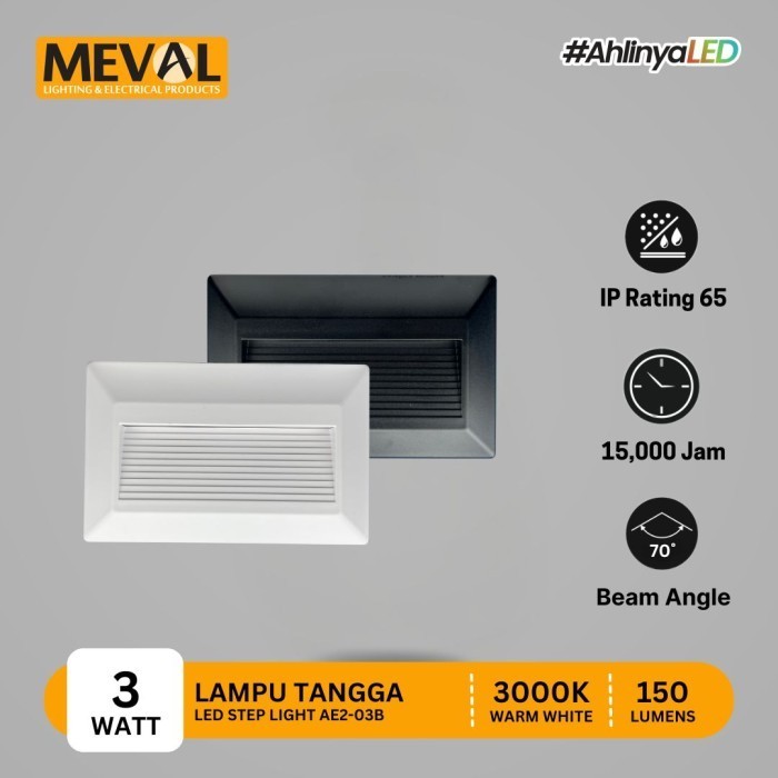 MEVAL Lampu Tangga LED Step Light - Kuning